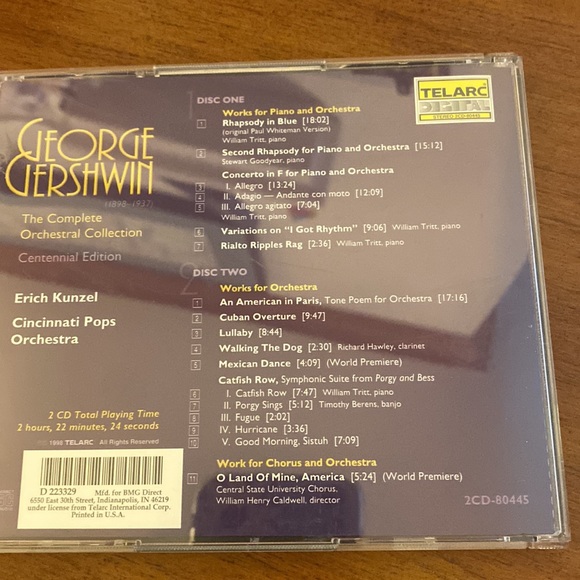 Gershwin Centennial Edition. The Complete Orchestral Collection Cincinnati Pops - Picture 4 of 4